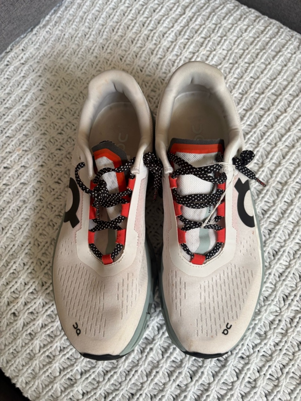 On Cloud Cloudmonster Men's Size 9.5 White Blue Running Shoes Max Cushion - Picture 5 of 5